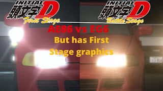 Initial D Battle Stage AE86 vs EG6 but it has First Stage graphics