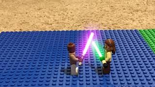 LEGO Star Wars Stop Motion: Mace Windu vs Qui Gon Jinn [1080p HD]