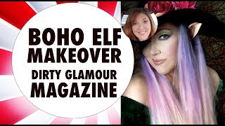 MAKEOVER | PINUP ELF | BOHO GLAM | BEHIND THE SCENES | DIRTY GLAMOUR MAGAZINE