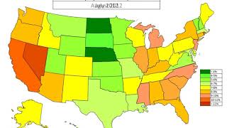 Map: Unemployment by State Jan 2006 to Oct 2017