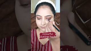 Lipstick💄as colourful eyeliner makeup hack💫💥#shorts #ytshorts #makeuphacks #makeuptips #makeupshorts