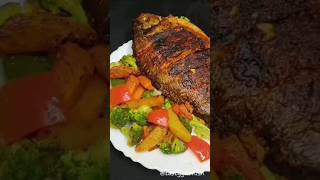 grilled fish with veggies #fishthawafry #grilledfishwithveggies #fishfryshorts #youtubeshorts