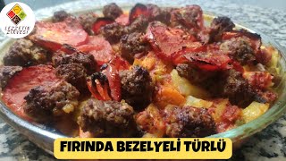 Fırında Bezelyeli Türlü :) Fırında Türlü Yemeği l Köfteli Türlü Tarifi