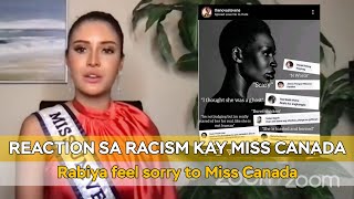 NAGSALITA NA SI RABIYA || Tungkol sa Racism comments ng mga Pinoy kay Miss Canada