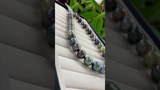 11.0-12.8mm Tahitian color mixed pearl necklace