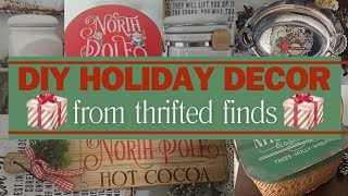 CHRISTmas DIYs from Thrift Store Finds - Budget Friendly & Creative Gifts - UPCYCLED Holiday Decor