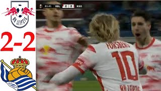 RB Leipzig VS Real Sociedad 2-2 Extended Extended Highlights & All Goals 2022 ||  Emil Forsberg goal