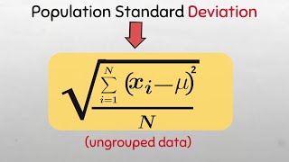 population standard deviation for Ungrouped data with formula #sigma #standarddeviation