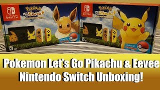 Pokemon Let's Go Eevee and Pikachu Nintendo Switch Bundle Unboxing!