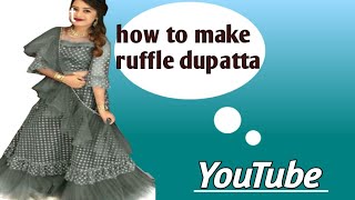 ruffle dupatta kese bnaye/ simple n easy / how to make ruffle dupatta ,#viral #youtube @ManojDey