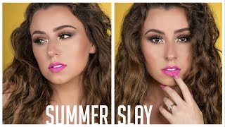 SUMMER MAKEUP TUTORIAL | TARTE CLAY STICK FOUNDATION REVIEW