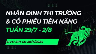 Nhận định thị trường chứng khoán & cổ phiếu tiềm năng tuần 29/7 - 2/8/2024