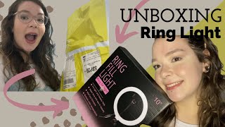 COMPREI UMA RING LIGHT DE 26CM COM TRIPÉ NO MERCADO LIVRE | *UNBOXING*