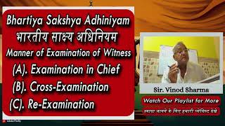 Lecture 27  Manner Of Examination of Witness | Bhartiya Sakshiyata Adhiniyam 2023 #indianevidenceact