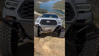 Letting the long travel stretch 3rd gen Tacoma #35s #longtravel #offroad #trdoffroad