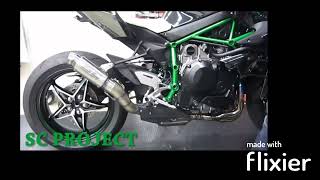 ninja h2 sound battle// austin racing vs sc project//#superbike #shorts #viral