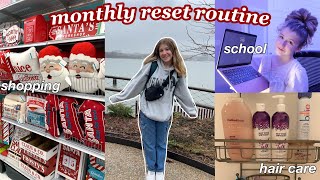 MONTHLY RESET ROUTINE for december ❄️ | vlogmas day 3