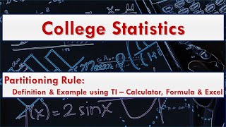 Partitioning Rule: Number of Ways of Partitioning a Number of Items into Groups