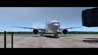 [P3Dv4] Garuda Indonesia B777-300ER landing in Bali