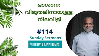 ഓശാന: വിടുതലിനായുള്ള നിലവിളി : Sunday Sermons by Rev Dr. P P Thomas