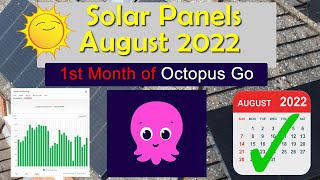 Solar Panel Production Update - August 2022. My First Full Month on Octopus Go