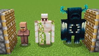 Minecraft Villager + Golem+ Warden = ???