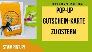 Pop-up-Gutscheinkarte zu Ostern ~ Set Osterhase ~ Stampin'Up! 2023