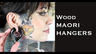 Maori Wood Hangers for your Stretched Ears