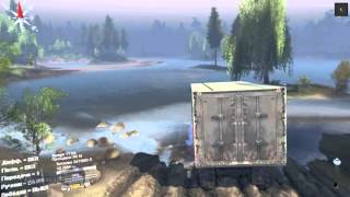 Trucks KAMAZ 6350 on the roads and in the water spintires offroad truck simulator 2015