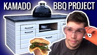 How to Make a CONCRETE COUNTERTOP / WORKTOP in 10 MINUTES!!! OUTDOOR KAMADO BBQ / BIG GREEN EGG BBQ