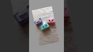 Easy origami miniature tissue box # how to make tissue box with paper#shorts #youtubeshorts #craft