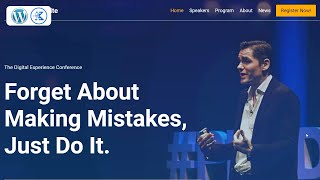 How to Create Conference Website In WordPress Using Kadence