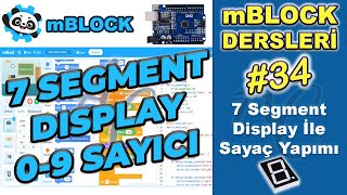 mBlock 0-9 Sayıcı 7 Segment Display -  İleri Geri Sayaç Uygulaması