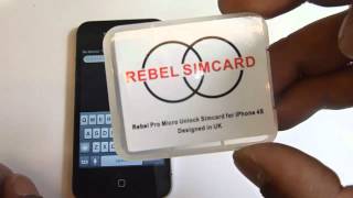 How to unlock iPhone 4s with rebel sim card step by step video manual iOS 5-1-1