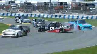 NASCAR truck series Daytona Road course, Christian Eckes spins