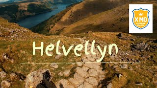 Trail running mountain Helvellyn Lakes District