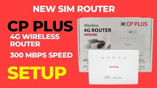 CP Plus Wireless 4G Router / How To Setup /Change WiFi Name & Password