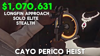 GTA Online | Cayo Perico Heist Longfin Approach, Solo Stealth | Elite $1,070,631