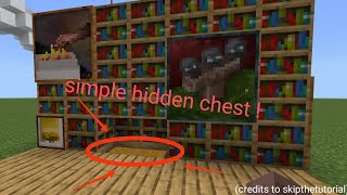 simple hidden chest trick | Minecraft Redstone Tutorial