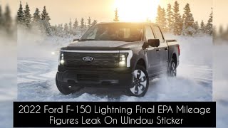 2022 Ford F-150 Lightning Final EPA Mileage Figures Leak On Window Sticker