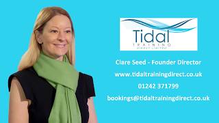 30 Second video - Clare, Director of Tidal Training Direct, Cheltenham, Gloucestershire