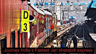 India's Fastest Jan shatabdi express 12059 Kota Jan shatabdi/Mathura jn to Hazrat Nizamuddin