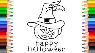 Happy Halloween tekenen - voor kinderen!