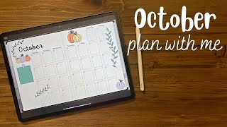 October Plan With Me | Digital Bullet Journal | Pumpkin Theme