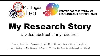 My Research Story - John Wayne N. dela Cruz