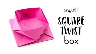 Origami Square Twist Box / Pot Tutorial - Paper Kawaii