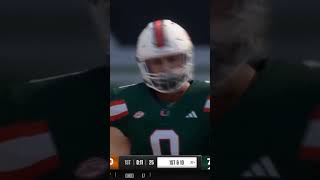 Brian Lewis first career INT! #collegefootball25 #miamihurricanesfootball #miamifootball