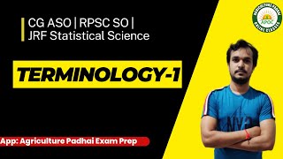 Statistics Terminology | CG ASO | RPSC SO | JRF Statistical Science | By Chetan Sir