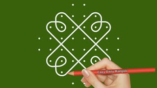 ​ Very Very Easy Dots #Rangoli​  Simple #Muggulu​ #Kolam​ Rangoli #Kolangal​@Easydailyrangoli