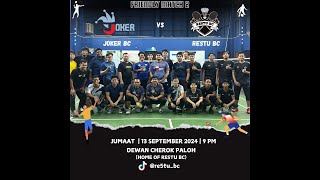 269 | Friendly Restu BC vs Joker BC | 13-09-2024 | Jumaat | 9:30 mlm #badminton #smash #tricks